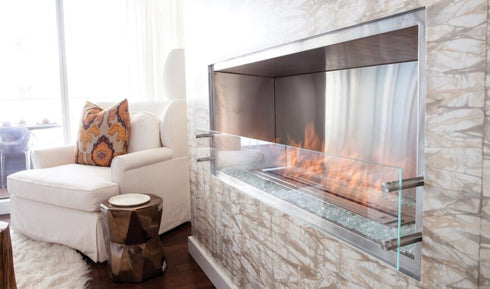 Ecosmart Fire Flex 50SS Single Sided Fireplace Insert - Black Finish / Black Burner - ESF.FX.50SS.B